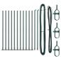 Preview: Zaunpfosten Set 13 Teile Grün Metall, Beton 3,2 x 3,2 x 50 cm