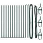 Preview: Zaunpfosten Set 26 Teile Grün Metall 3,2 x 3,2 x 83,5 cm