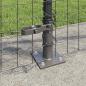 Preview: Zaunpfosten mit Bodenplatten 7 Stück Ø32mm 110cm Beton