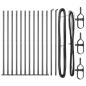 Preview: Zaunpfosten Set 26-teilig Grau Beton 3,2 x 3,2 x 88,5 cm