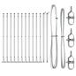 Preview: Zaunpfosten Kit Set aus 13 Silber Galvanisierter Stahl