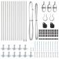 Preview: Zaunpfosten Kit Set aus 13 Silber Galvanisierter Stahl
