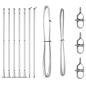 Preview: Zaunpfosten mit Basisplatten 7 Stück Ø32mm 88,5cm Galvanisierter Stahl