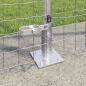 Preview: Zaunpfosten mit Basisplatten 7 Stück Ø32mm 88,5cm Galvanisierter Stahl