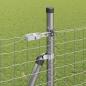 Preview: Zaunpfosten mit Basisplatten 7 Stück Ø32mm 88,5cm Galvanisierter Stahl