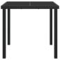 Preview: Garten Tisch Schwarz 80x80x73 cm Gehärtetes Glas