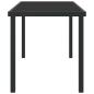 Preview: Gartentisch Schwarz 140 x 70 x 73 cm Metall