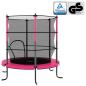 Preview: Trampolin mit Sicherheitsnetz Rund 140x160 cm Rosa