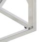 Preview: Couchtisch Silbern Edelstahl und Hartglas