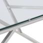 Preview: Couchtisch Silbern Edelstahl und Hartglas