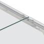 Preview: Couchtisch Silbern Edelstahl und Hartglas