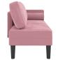 Preview: Chaiselongue mit Kissen Rosa Samt