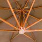 Preview: Ampelschirm mit Mast Taupe 3,5x2,9 m Massivholz Tanne