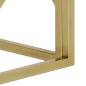 Preview: Couchtisch Golden Edelstahl und Massivholz