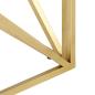 Preview: Couchtisch Golden Edelstahl und Hartglas
