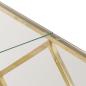 Preview: Couchtisch Golden Edelstahl und Hartglas
