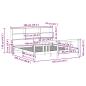 Preview: Massivholzbett mit Regal ohne Matratze 180x200 cm Kiefernholz