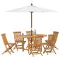 Preview: 7-teiliges Garten Essset Massivholz Teak