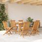 Preview: 7-teiliges Garten Essset Massivholz Teak