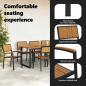Preview: Stapelbare Gartenstühle 8 Stück Schwarz Stahl und Massivholz-Akazie