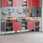 Preview: Werkbank-Set 3 pcs Schwarz und Grau Pulverbeschichteter Stahl