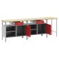 Preview: Werkbank-Set 3 pcs Schwarz und Grau Pulverbeschichteter Stahl