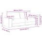 Preview: 3-teiliges Sofa Set mit Kissen in braunem Stoff