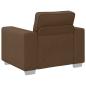 Preview: 3-teiliges Sofa Set mit Kissen in braunem Stoff