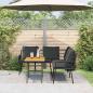 Preview: 2-teiliges Garten Sofa Set mit Kissen Schwarz Poly Rattan