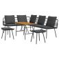 Preview: 4-teiliges Garten-Sofa Set mit Kissen Schwarz Poly Rattan