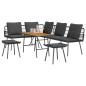 Preview: 4-teiliges Garten-Sofa Set mit Kissen Schwarz Poly Rattan