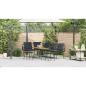 Preview: 4-teiliges Garten-Sofa Set mit Kissen Schwarz Poly Rattan
