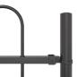 Preview: Gartenzaun in Grau mit Bogenform, 3.4 x 0.8 m, aus Stahl