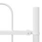 Preview: Weißer Gartenzaun mit Hoop-Top, 5.1x1 m, aus Stahl