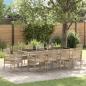 Preview: 11-teiliges Garten Essset mit Kissen Beige Poly-Rattan