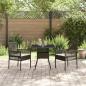 Preview: 3-teilige Garten Essgruppe Braun Poly Rattan