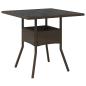 Preview: 3-teilige Garten Essgruppe Braun Poly Rattan