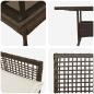 Preview: 3-teilige Garten Essgruppe Braun Poly Rattan