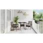 Preview: 3-teilige Garten Essgruppe Braun Poly Rattan