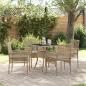 Preview: ARDEBO.de - 5-teiliges Garten Essset Beige Poly Rattan