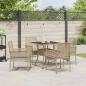Preview: 5-teiliges Garten Essset Beige Poly Rattan