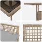 Preview: 5-teiliges Garten Essset Beige Poly Rattan