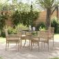 Preview: ARDEBO.de - 5-teiliges Garten Essset Beige Poly Rattan