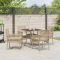 Preview: 5-teiliges Garten Essset Beige Poly Rattan