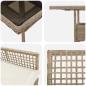 Preview: 5-teiliges Garten Essset Beige Poly Rattan