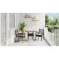 Preview: 3-teiliges Garten-Essset mit Kissen Schwarz Poly Rattan