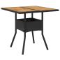 Preview: 3-teiliges Garten-Essset mit Kissen Schwarz Poly Rattan