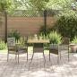 Preview: 3-teiliges Gartenset mit Kissen Grau Poly Rattan