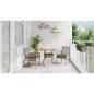 Preview: 3-teiliges Gartenset mit Kissen Grau Poly Rattan