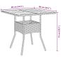 Preview: 5-teiliges Garten-Essset mit Kissen Grau Poly Rattan